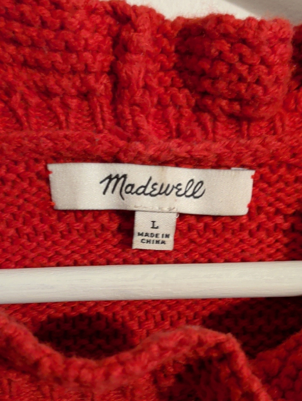 MADEWELL ruffle neck pullover sweater - size large - Picture 3 of 10
